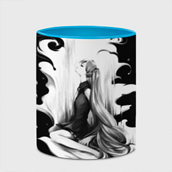 Кружка 3D Hatsune Miku, цвет: 3D-белый + небесно-голубой — фото 2