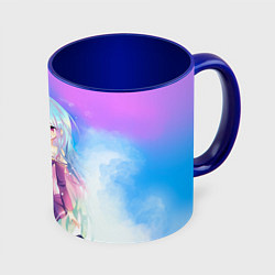 Кружка 3D No Game No Life, цвет: 3D-белый + синий