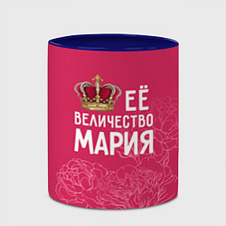 Кружка 3D Её величество Мария, цвет: 3D-белый + синий — фото 2