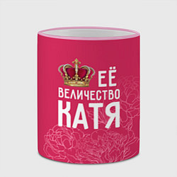Кружка 3D Её величество Катя, цвет: 3D-розовый кант — фото 2