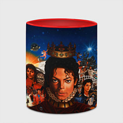 Кружка 3D Michael Jackson: Pop King, цвет: 3D-белый + красный — фото 2