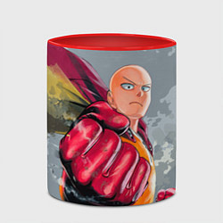 Кружка 3D One Punch Man Fist, цвет: 3D-белый + красный — фото 2