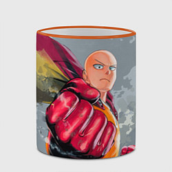 Кружка 3D One Punch Man Fist, цвет: 3D-оранжевый кант — фото 2