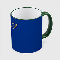Кружка 3D St Louis Blues: Tarasenko 91, цвет: 3D-зеленый кант