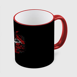 Кружка 3D Avenged Sevenfold: Fly Skull, цвет: 3D-красный кант