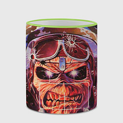 Кружка 3D Iron Maiden: Dead Rider, цвет: 3D-светло-зеленый кант — фото 2