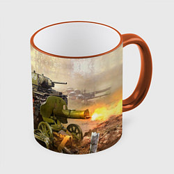 Кружка 3D День победы, цвет: 3D-оранжевый кант