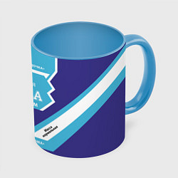 Кружка 3D Сладкая Анна, цвет: 3D-белый + небесно-голубой