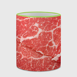 Кружка 3D Кусок мяса, цвет: 3D-светло-зеленый кант — фото 2