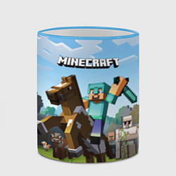 Кружка 3D Minecraft Rider, цвет: 3D-небесно-голубой кант — фото 2