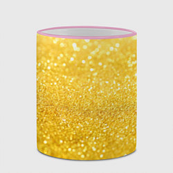 Кружка 3D Золото, цвет: 3D-розовый кант — фото 2