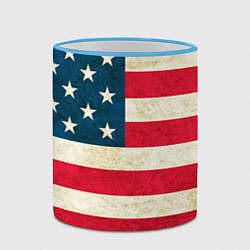 Кружка 3D США, цвет: 3D-небесно-голубой кант — фото 2