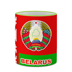 Кружка 3D Belarus Patriot, цвет: 3D-светло-зеленый кант — фото 2