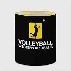Кружка 3D Волейбол 67, цвет: 3D-желтый кант — фото 2