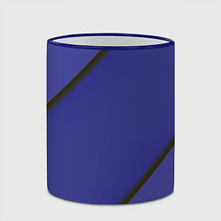 Кружка 3D Линии, цвет: 3D-синий кант — фото 2