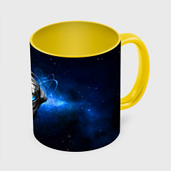 Кружка 3D Pirate Station: Blue Space, цвет: 3D-белый + желтый