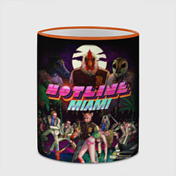 Кружка 3D Hotline Miami, цвет: 3D-оранжевый кант — фото 2