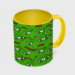 Кружка 3D Sad frogs, цвет: 3D-белый + желтый
