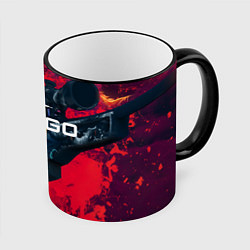 Кружка 3D CS:GO Beast AWP, цвет: 3D-черный кант