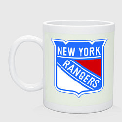 Кружка керамическая New York Rangers, цвет: фосфор