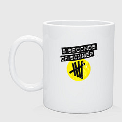 Кружка керамическая 5 SOS, цвет: белый