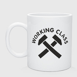 Кружка керамическая Working class, цвет: белый