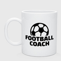 Кружка керамическая Football Coach, цвет: белый