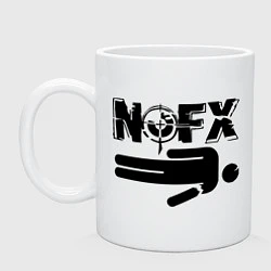 Кружка керамическая NOFX crushman, цвет: белый