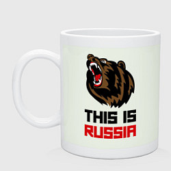 Кружка керамическая This is Russia, цвет: фосфор