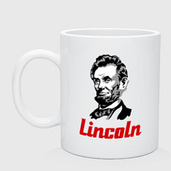 Кружка керамическая Abraham Lincoln, цвет: белый