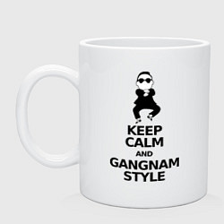 Кружка керамическая Keep Calm & Gs, цвет: белый