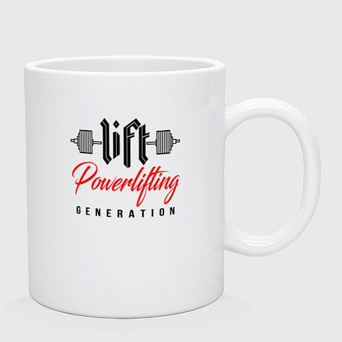 Кружка Lift - Powerlifting generation / Белый – фото 2