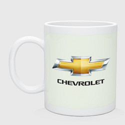 Кружка керамическая Chevrolet логотип, цвет: фосфор