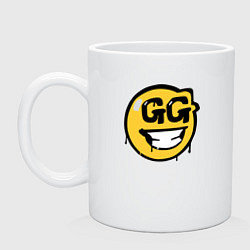 Кружка керамическая GG Smile, цвет: белый