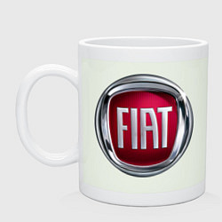 Кружка керамическая FIAT logo, цвет: фосфор