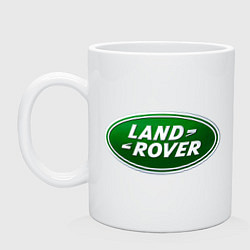 Кружка керамическая Logo Land Rover, цвет: белый