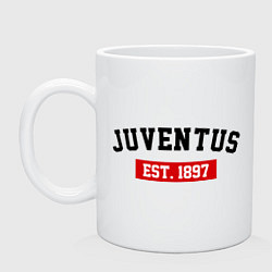 Кружка керамическая FC Juventus Est. 1897, цвет: белый
