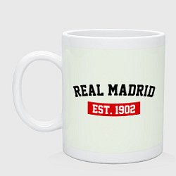 Кружка керамическая FC Real Madrid Est. 1902, цвет: фосфор