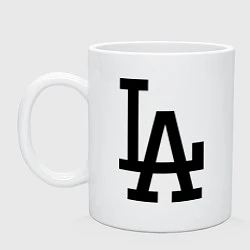 Кружка керамическая LA: Los Angeles, цвет: белый
