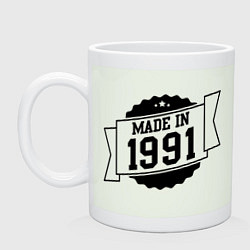 Кружка керамическая Made in 1991, цвет: фосфор