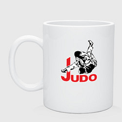 Кружка керамическая Judo Master, цвет: белый