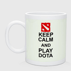 Кружка керамическая Keep Calm & Play Dota, цвет: фосфор