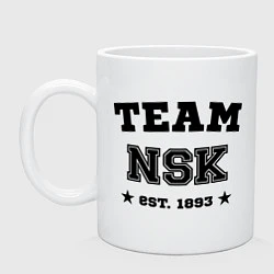 Кружка керамическая Team NSK est. 1893, цвет: белый