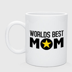 Кружка керамическая Worlds Best Mom, цвет: белый