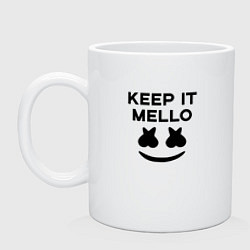 Кружка керамическая Keep it Mello, цвет: белый