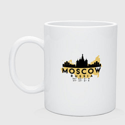 Кружка керамическая Москва - Россия, цвет: белый