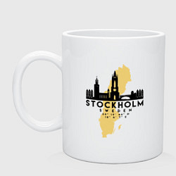 Кружка керамическая Stockholm, цвет: белый