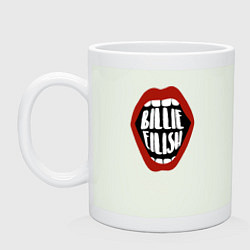 Кружка керамическая Billie Eilish: Sweet Lips, цвет: фосфор