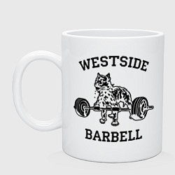 Кружка керамическая Westside barbell, цвет: белый