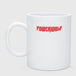 Кружка керамическая POWERWOLF, цвет: белый